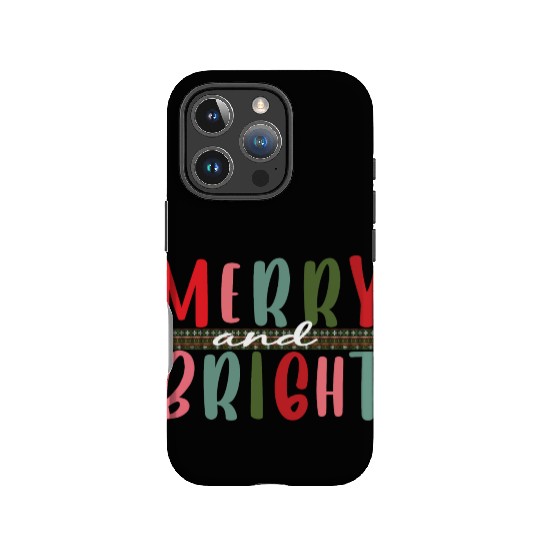 Womens Merry and Bright Christmas Tree IPhone Cases