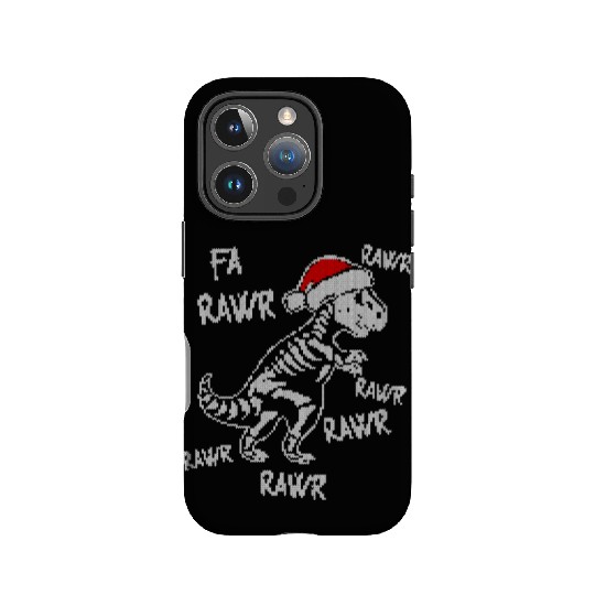 Fa Rawr Rawr T-Rex Dinosaur Christmas Themed Meme IPhone Cases