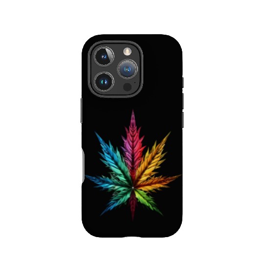 Spectrum Splendor: The Vivid Leaf IPhone Cases