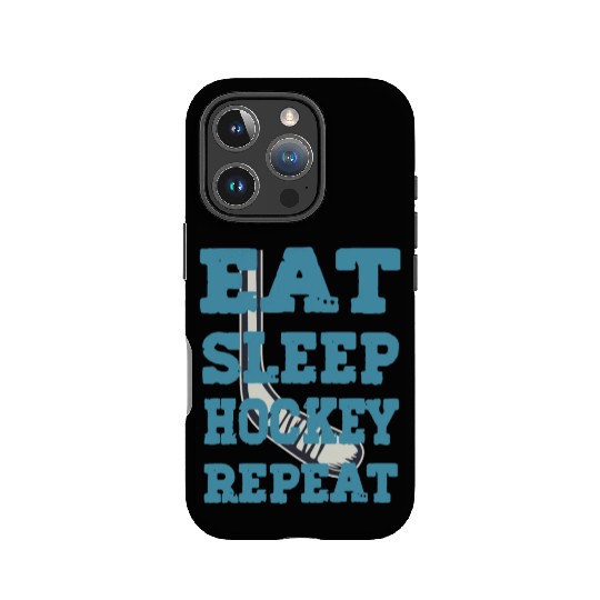Eat Sleep Hockey Repeat funny retro vintage IPhone Cases