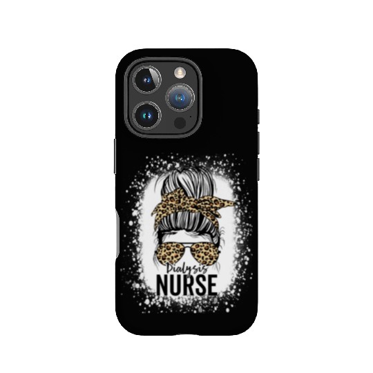 Dialysis Nurse Appreciation Messy Bun Dialysis IPhone Cases