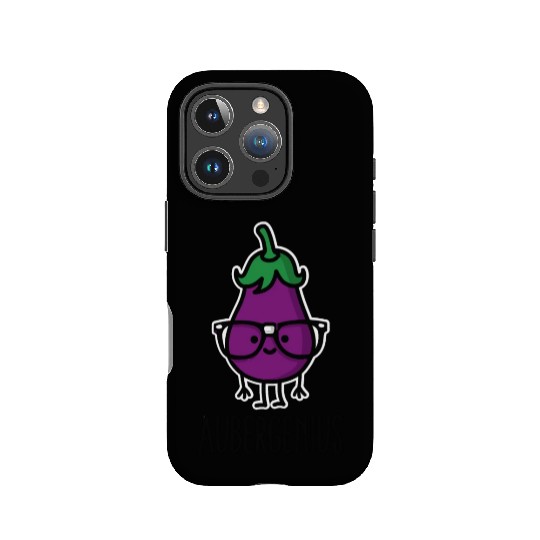 Aubergine eggplant genius Aubergenius IPhone Cases
