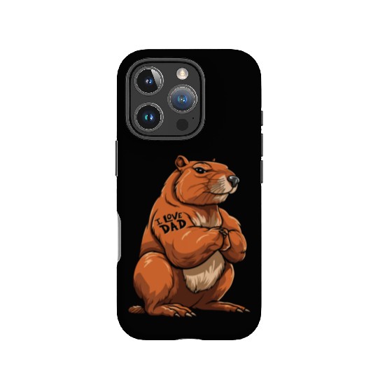 Capybara I Love Dad IPhone Cases