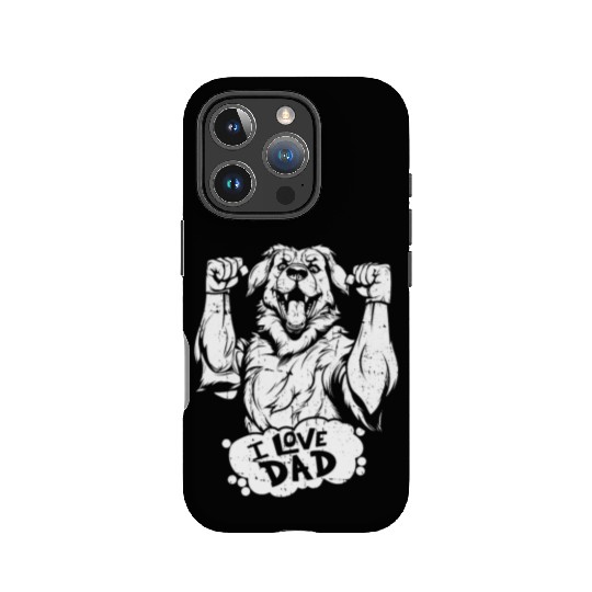 Australian Shepherd Aussie Dog I Love Dad IPhone Cases