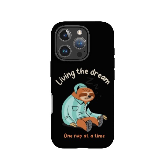 Living the dream one nap at a time, sleepy sloth IPhone Cases