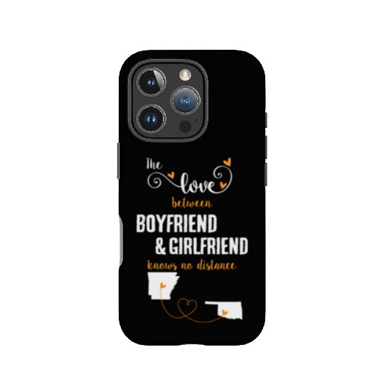 Love Between BF And GF Arkansas To Oklahoma Gift IPhone Cases