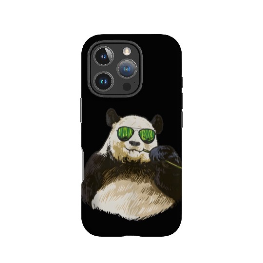 Chilling Panda Eating Bamboo Bear IPhone Cases