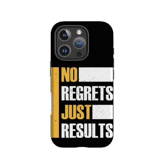 No Regrets Just Results distress grunge typography IPhone Cases