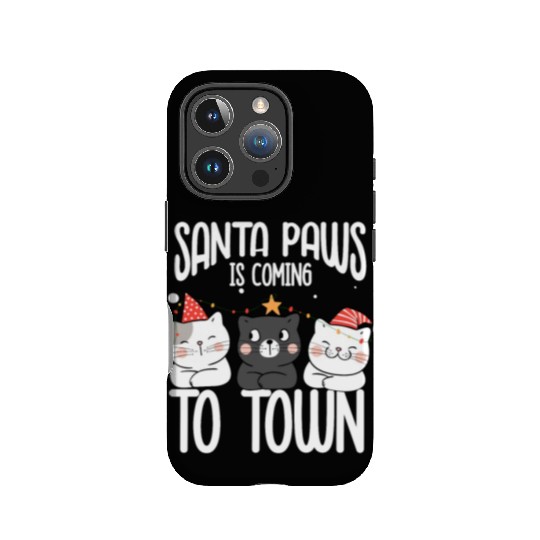 Santa paws is coming to town IPhone Cases