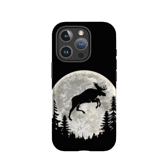 Moose Elk Moon IPhone Cases