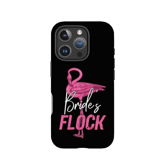 Bride's Flock, Flamingo Bridesmaid Bridal Party IPhone Cases
