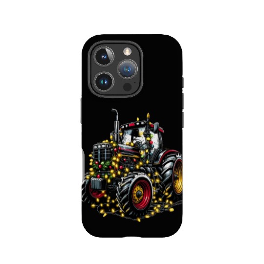 Decorated Tractor With Fairy Christmas Lights IPhone Cases