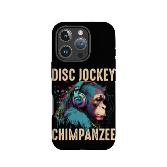 Disc Jockey Chimpanzee IPhone Cases