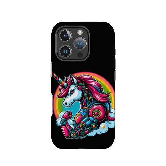 Unicorn Robot Cyborg Rainbow Science Fiction IPhone Cases