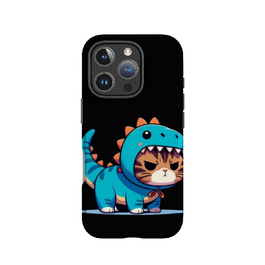 Grumpy Cat in Velociraptor Costume IPhone Cases