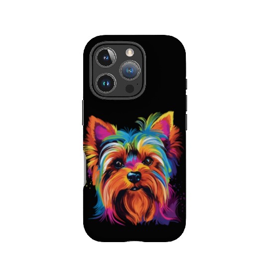 Watercolor Colorful Yorkshire Terrier IPhone Cases