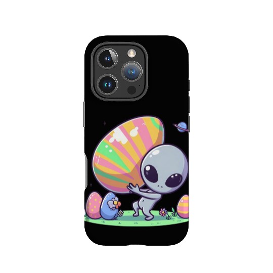 Alien with huge easter egg IPhone Cases