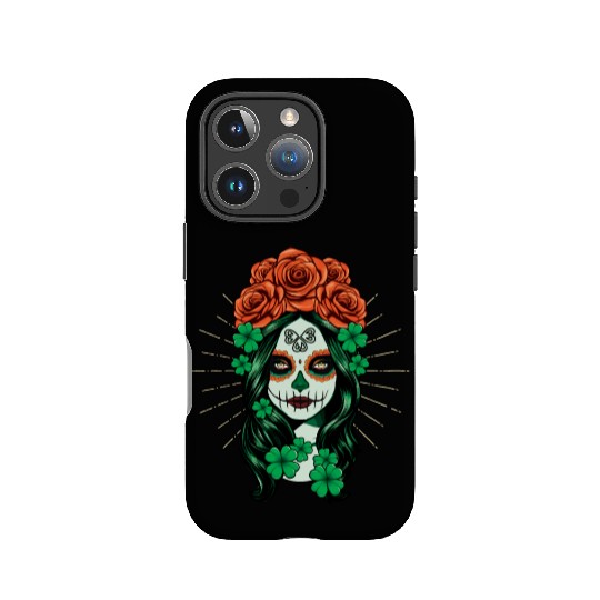 St Patrick's Day Dia De Los Muertos Calavera IPhone Cases