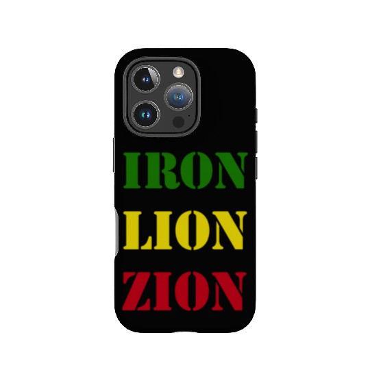 Iron Lion Zion, Jamaican Rasta Colors, Reggae IPhone Cases
