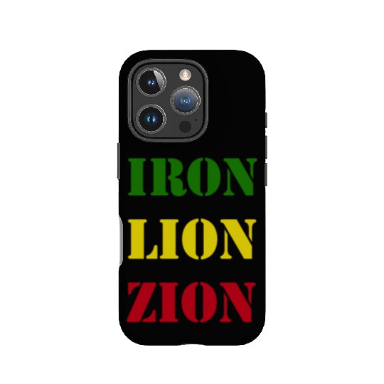 Iron Lion Zion, Jamaican Rasta Colors, Reggae IPhone Cases