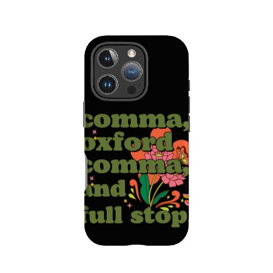 Oxford comma. For grammar students and teachers IPhone Cases