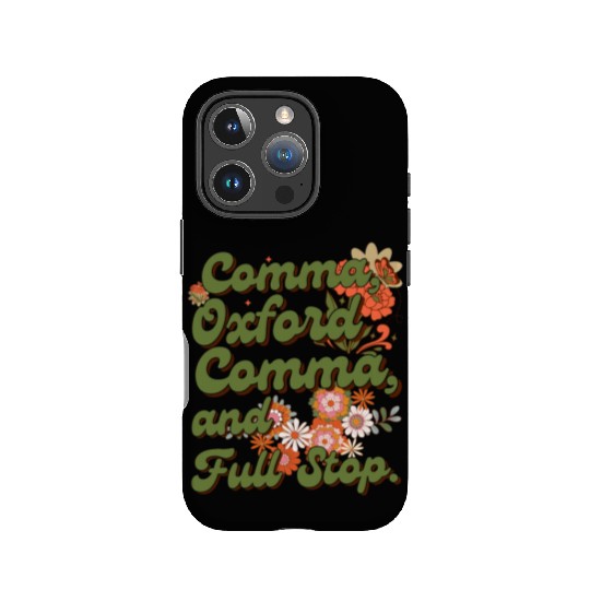 Oxford comma. For grammar students and teachers IPhone Cases