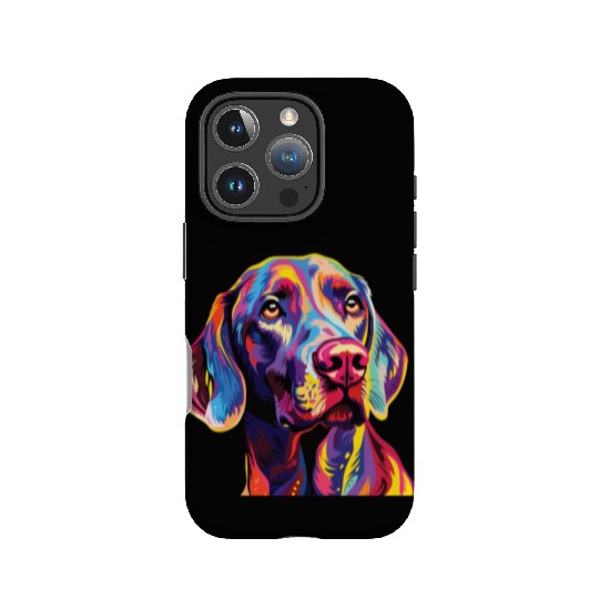 Watercolor Colorful Weimaraner IPhone Cases