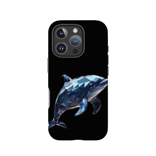 Geometric Style Dolphin IPhone Cases