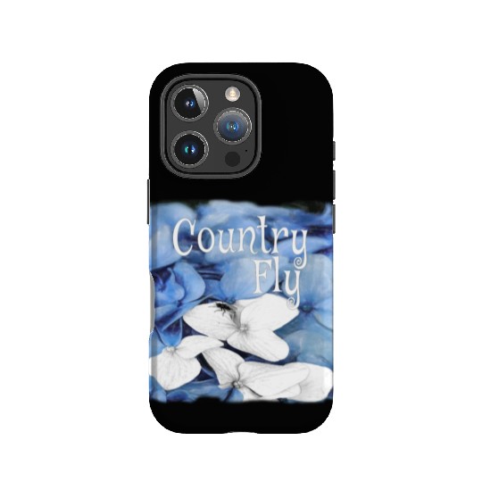 Country Fly Blue Hydrangea Watercolor Clothing IPhone Cases