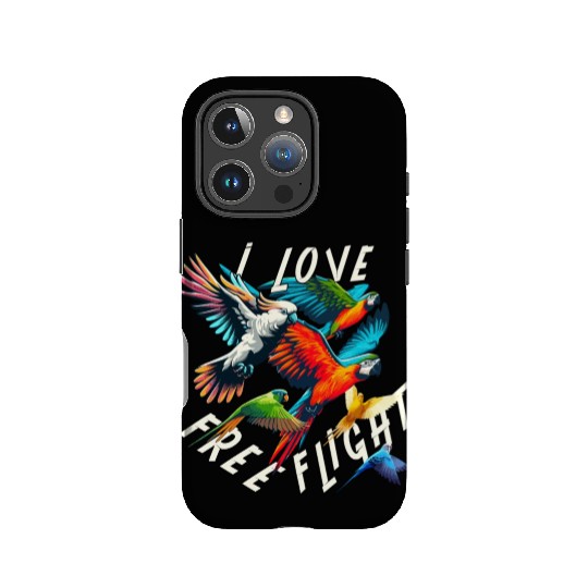 I Love Free Flight Free Flying Parrot Bird Train IPhone Cases