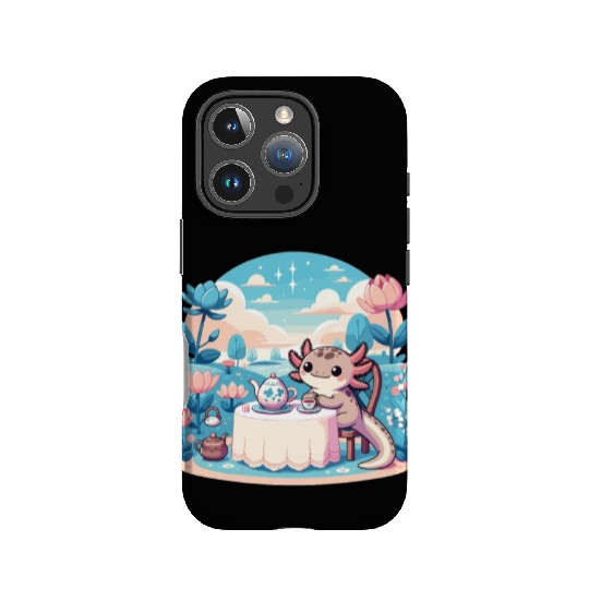 Kawaii Tea Party Pastel Axolotl IPhone Cases