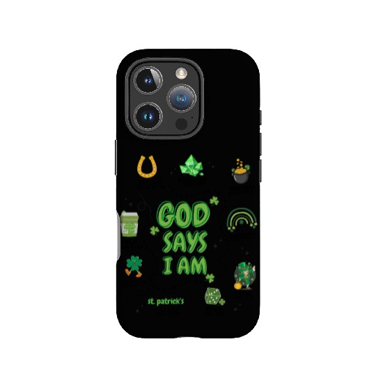 God says i am St Patricks Day IPhone Cases