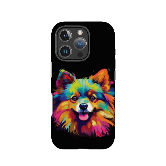 Watercolor Colorful Pomeranian IPhone Cases