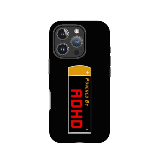 Powered By ADHD | Battery Funny Meme IPhone Cases