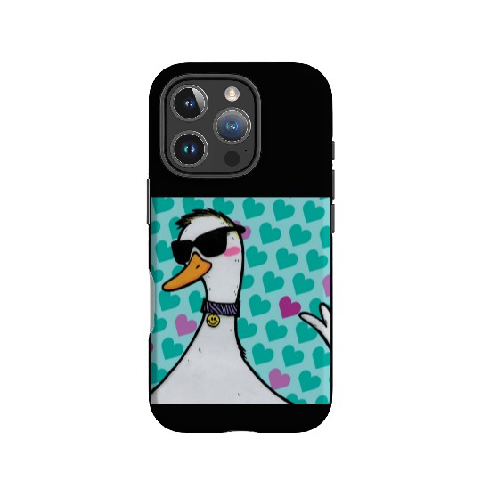 90s Raver Cartoon Duck, Party Animal, Kids Room IPhone Cases