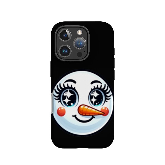 Lady Carrot-Nosed Snowwoman Cute Snowman Christmas IPhone Cases