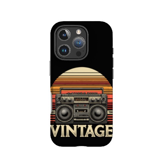 Vintage Boombox Old School 80s Music Retro IPhone Cases