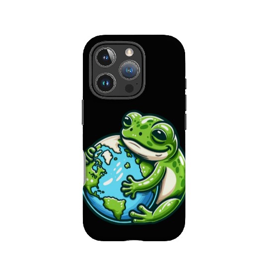 Frog Embracing Earth: Earth Day IPhone Cases