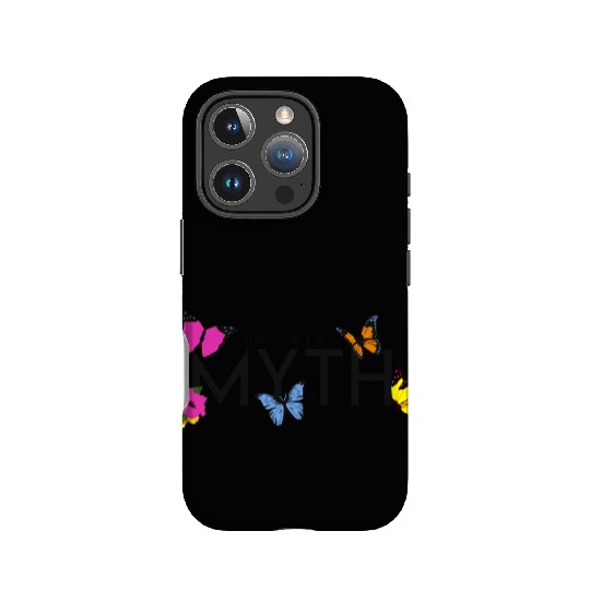 Impossible is a... Myth Hibiscus et papillon IPhone Cases