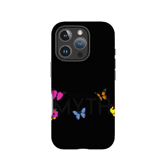 Impossible is a... Myth Hibiscus et papillon IPhone Cases
