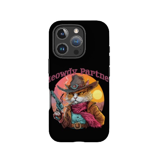 Purrfect Outlaw Showdown - Meowdy Partner IPhone Cases