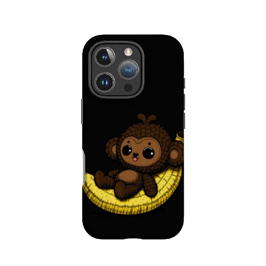 Amigurumi Monkey Chills On Banana IPhone Cases
