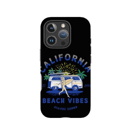 California Beach Vibes Retro Camper Van IPhone Cases