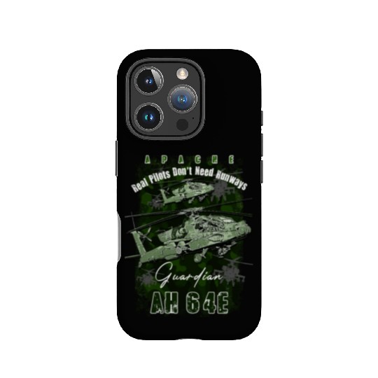 AH64 Apache Us Air Force attack helicopter with c IPhone Cases