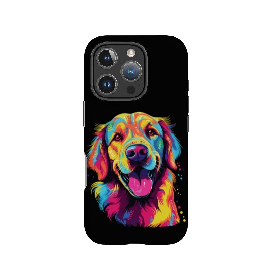 Watercolor Colorful Golden Retriever IPhone Cases