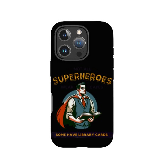 Superhero Librarian - Library Card IPhone Cases