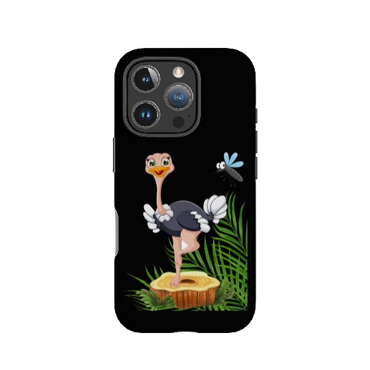 Whimsical Stork with Insect View IPhone Cases