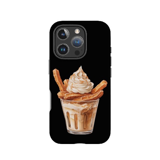 Vanilla Churro Ice Cream With Caramel Sauce IPhone Cases