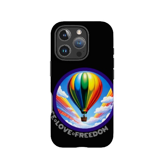 Peace Love Freedom Ballon IPhone Cases