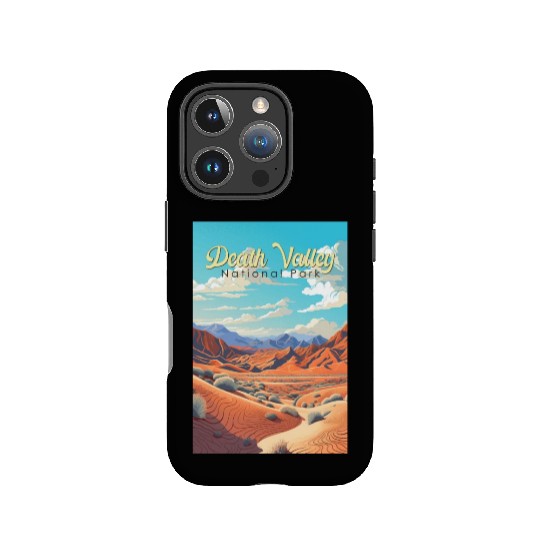 Death Valley National Park Illustration Retro IPhone Cases